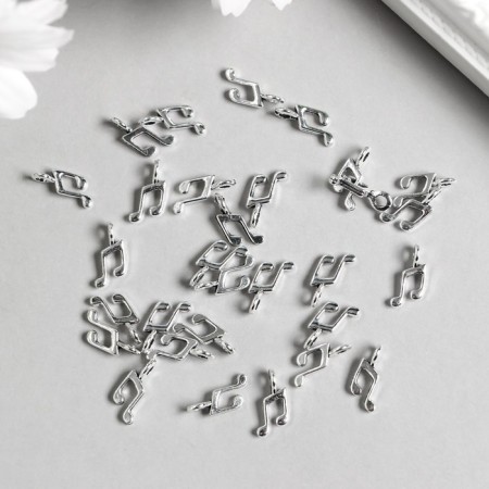 Decor for creativity Metal "Musical note" silver 1.3x0.7 cm-1