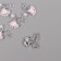 Decor for creativity metal, rhinestones "heart in the leaf" silver 1.7x1.6x0.5 cm