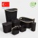 Set for the bathroom 7 items: basket 4 pcs, basket for linen, bucket for garbage, ruff, brown color