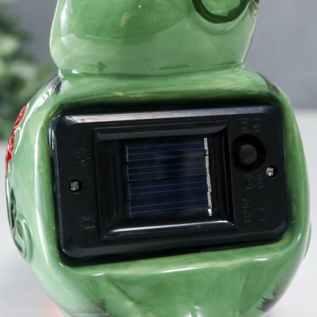 Souvenir Ceramics Light "Green Filin with Flower" from the solar battery 13.5x9.5 cm-5
