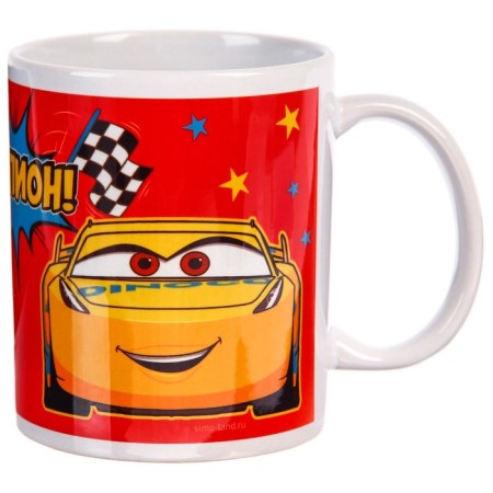 Sublimation mug, 350 ml "Champion", cars-1