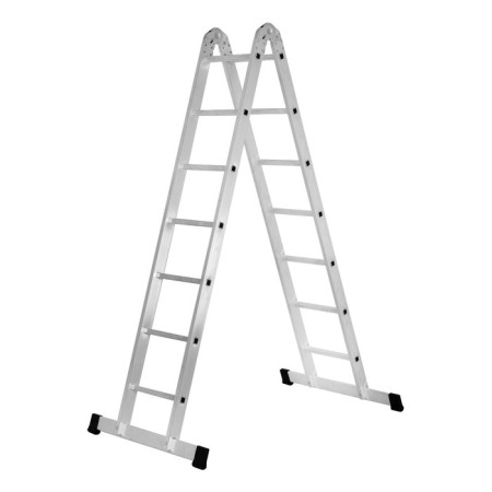 Tundra staircase, two -section, articulated, aluminum, 7 steps