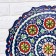 Largan Rishtan ceramics "Flowers", 41 cm, corrugated, blue