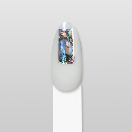 Nail stickers "broken glass", foil, blue/gold/graphite color-3