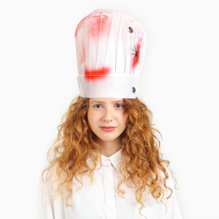 Carnival hat "Cook" with blood and spiders-1