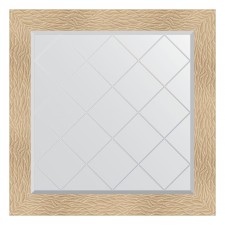 Mirror with engraving in the baguette frame, gold dunes 90 mm, 86x86 cm