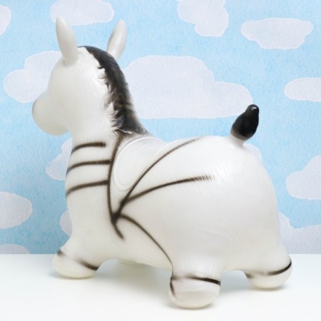 Toy - Children's jumper "Zebra" rubber inflatable, 49x24cm, black and white-1