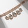 Choker-Coker "drop" rhinestones, white in gold