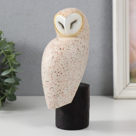 Souvenir Polystone "Owl - the ordinary of the siphu - under the wing" Sand 7.2x7.2x23.8 cm
