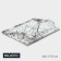 Glass Serving Magistro "Marble", 26.5 × 17.5 × 2 cm, white color