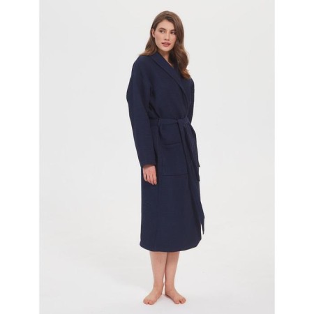 Unisex bathrobe Pamira, size xxl, blue color-17