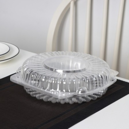 The cake plastic disposable with an insoluble lid IP-52N, 23 × 6 cm, internal 21 × 5.5 cm, 240 pcs/un