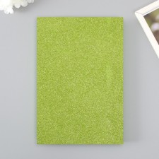Foamiran glitter 2 mm, 20x30 cm, light green