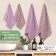 Set of towels "Jacquard", size 50x80 cm - 2 pcs, 70x130 cm - 2 pcs, lilac color