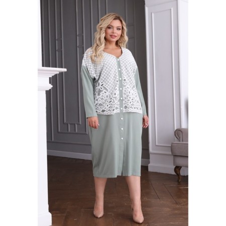 Women's dress, size 54, khaki color-6