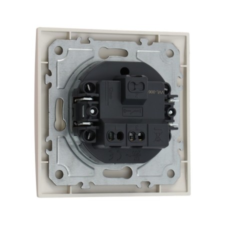Switch is Elegant, 10 a, 1 cl., Hidden, beige-3