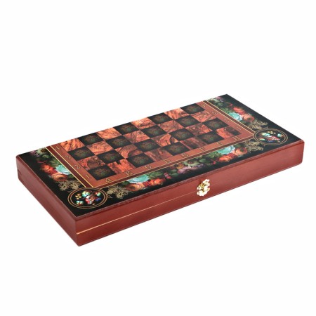 Board game 3 in 1 "Flowers": chess, checkers, backgammon, wood 50 x 50 cm-4