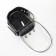 Backpack for carrying animals, laying out, 33 x 28 x 42 cm, black/transparent