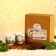 Happy New Year ceramics set, 180 ml mug, 2 pcs, spoon 2 pcs, white color