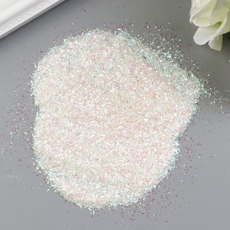 Glitter for creativity 45 grams "Belaya mica" 18x12 cm