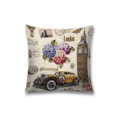 Decorative pillowcase "London", on a zipper, size 45x45 cm
