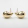 Earrings plastic "drop" curved mini, color gold