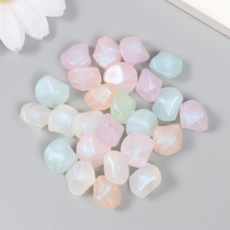 Beads for creativity Plastic "Glass. Brill" set of 20 g 1x1.3x1 cm