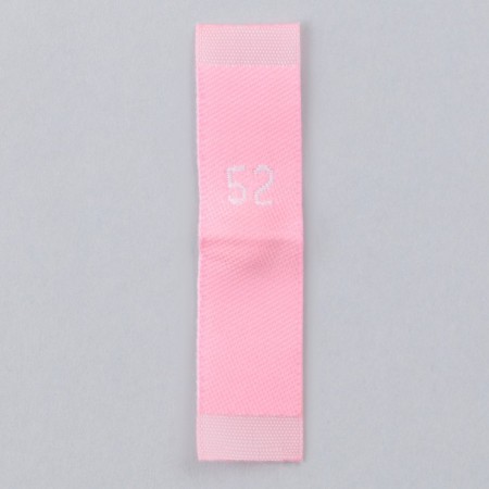 Textile strip “52”, 4.6 x 1.1 cm, pink color-3