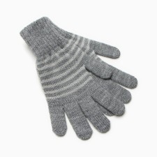 Female gloves, dark gray color, size 18