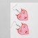 Acryl Earrings "Heart" with a face, the color is pink red