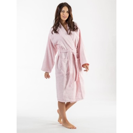 Frequency bathrobe, size 52, light pink color-2