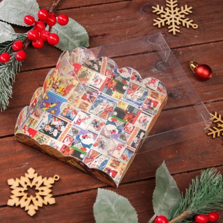Bearbox, confectionery packaging, "New Year's posters", 12 x 12 x 3 cm, New Year-6