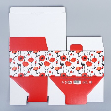 Box Gift team, packaging, "Happy Spring", March 8, 22 x 15 x 10 cm-7
