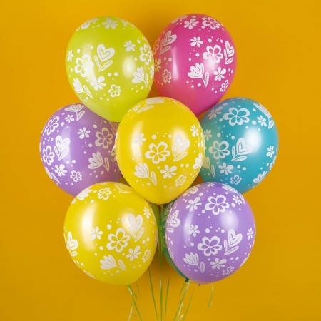 Shar Latex 12 “Flower”, Assorted, Pastel, 5 tbsp., Set 25 pcs., Mix-1