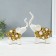 Souvenir Ceramics "Two Elephants - Bubbles" White with gold set 2 pcs 4x17x18 5x16.5x22 cm