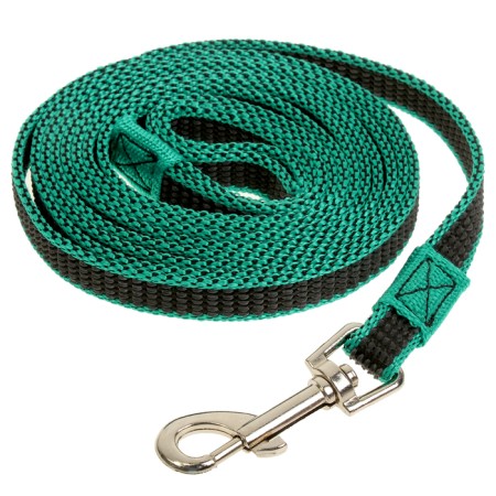 Kaponnoye zonik leash with double latex thread, 3m x 1.5 cm, green