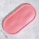 Gypsum oval candlestick, 17.5x9x1.5cm, pink