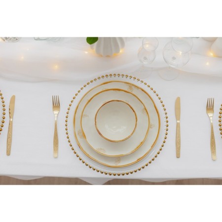 Porcelain shade of the Organic Gold, D = 27.5 cm, white color-6