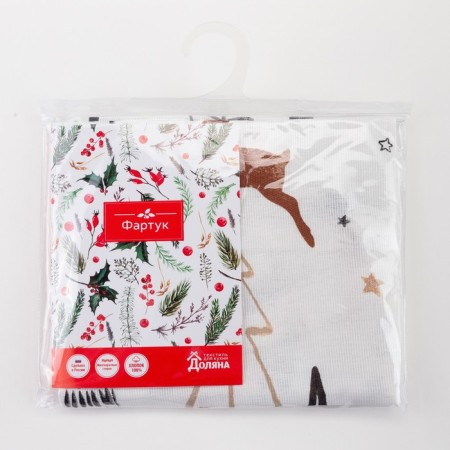 Apron "Dolyana" X-Mas 60x65cm, 100%HL, Rogozhka 164 g/m2-6