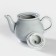 Porcelain kettle "Watercolor", 400 ml, light-gray color