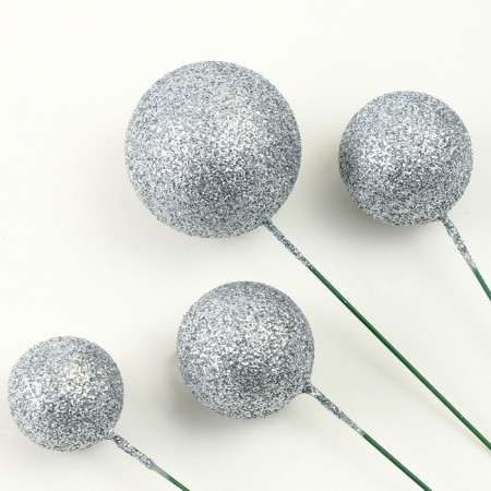 Set for decoration "beads", set 20 pcs, color silver