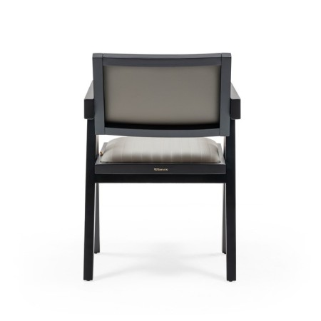 Harmony lunch chair, beech frame, polyester fabric, pageon Grey color-2