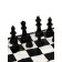 Chess 40 x 40 cm, King H-5.6 cm, d-2.3 cm, plastic figures