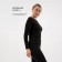 Women's thermal Bellard, Set: longsliv, leggings, size XS, black