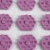 Iplikator-river, the basis of spanbond, 70 modules, 32 × 26 cm, white/lavender color
