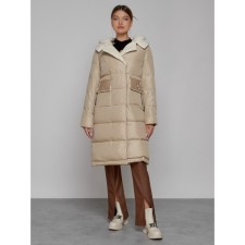 Coat insulated winter female, size 46, beige color