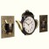 Wall -wall clocks for the kitchen "Teaker and two cups", silent, 29 x 34 cm, black, aa