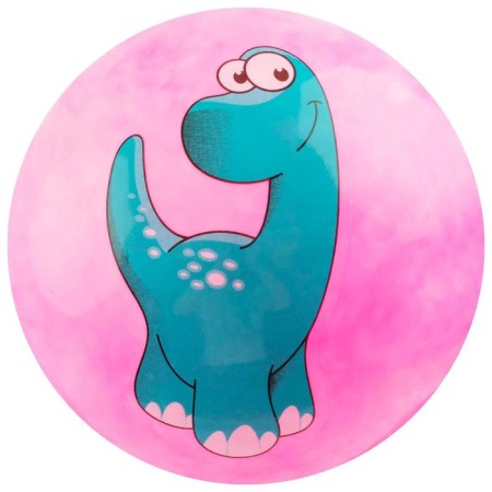 Children's ball "Dinosaurics", D = 25 cm, 60 g, pink color, Mix drawing-4