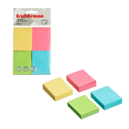 Block with a sticky edge paper 40x50 mm, Erichkrause, 400 sheets 4 colors-2