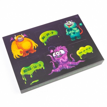 Gift set of socks Advent, 6 pairs "Monsters", 14-16 cm-4